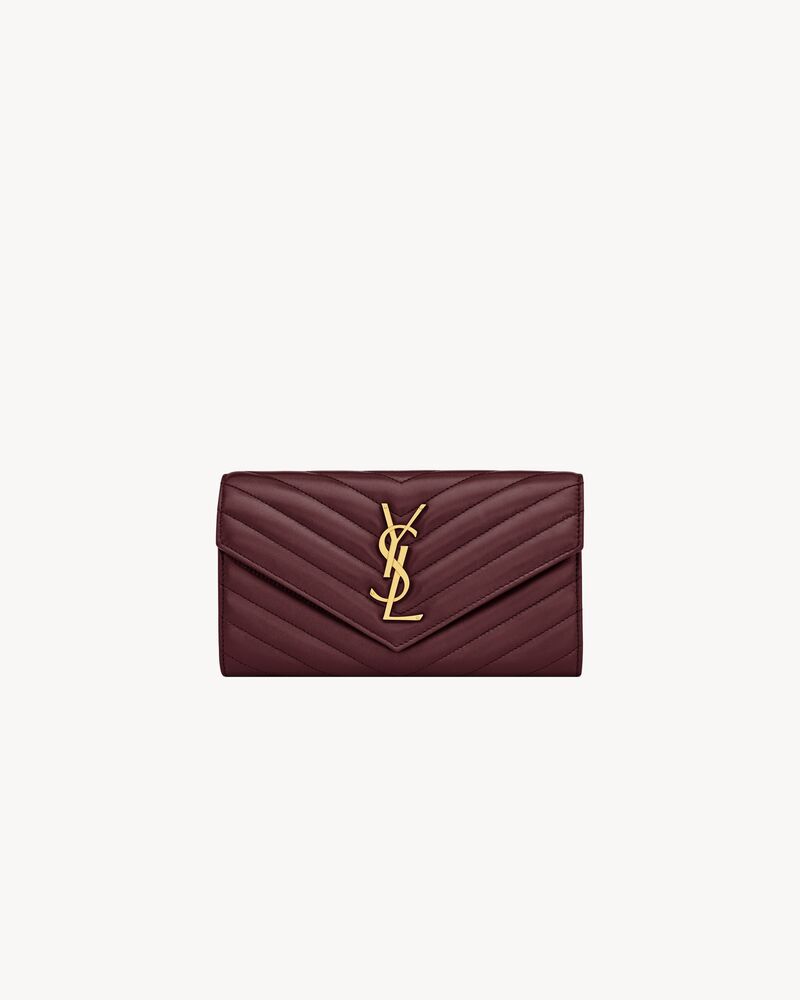 Saint Laurent CASSANDRE large flap wallet in lambskin