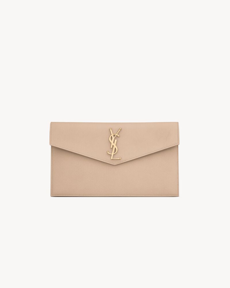 Saint Laurent UPTOWN pouch in grain de poudre leather