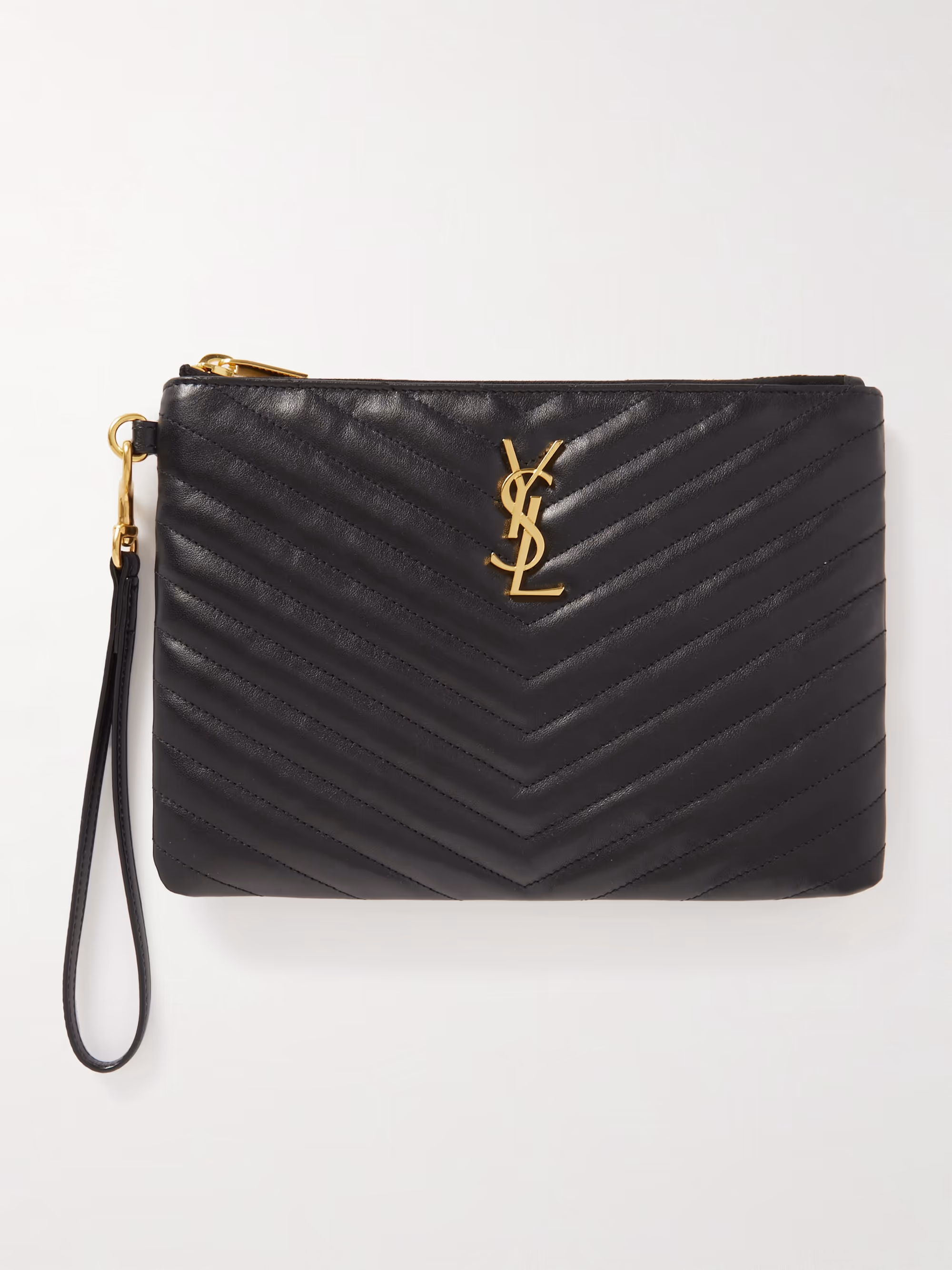 Saint Laurent Cassandre matelassé leather pouch