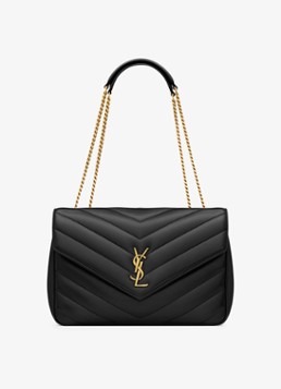 Saint Laurent Loulou Large shoulder bag van lamsleer