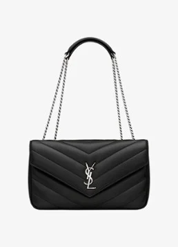 Saint Laurent Loulou Medium shoulder bag van quilted lamsleer