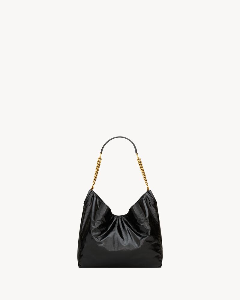Saint Laurent HORTENSE small hobo in shiny leather