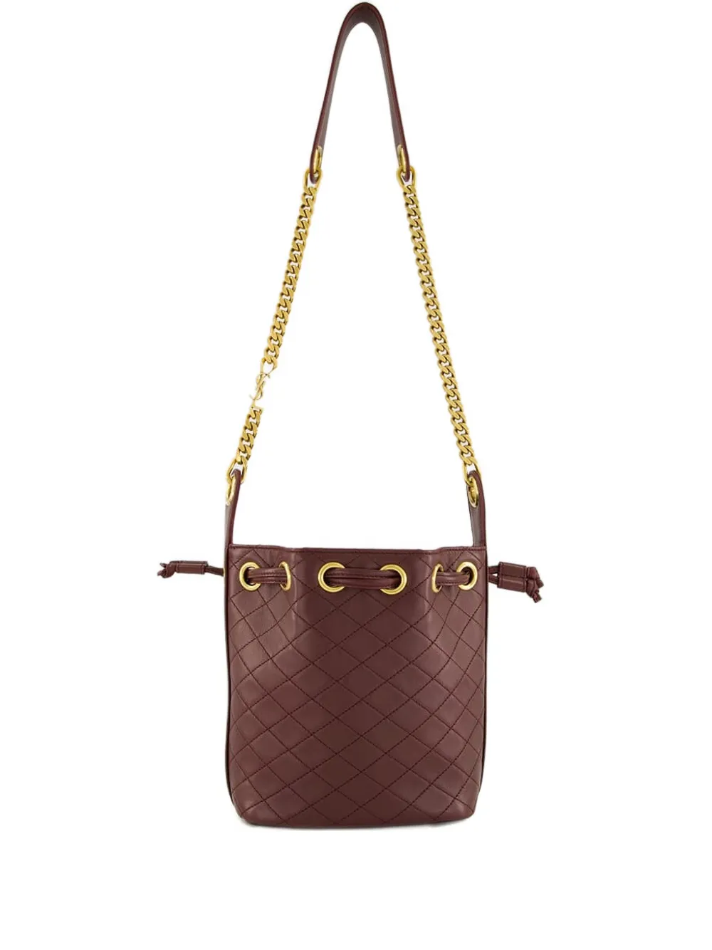 Saint Laurent small quilted leather bucket bag