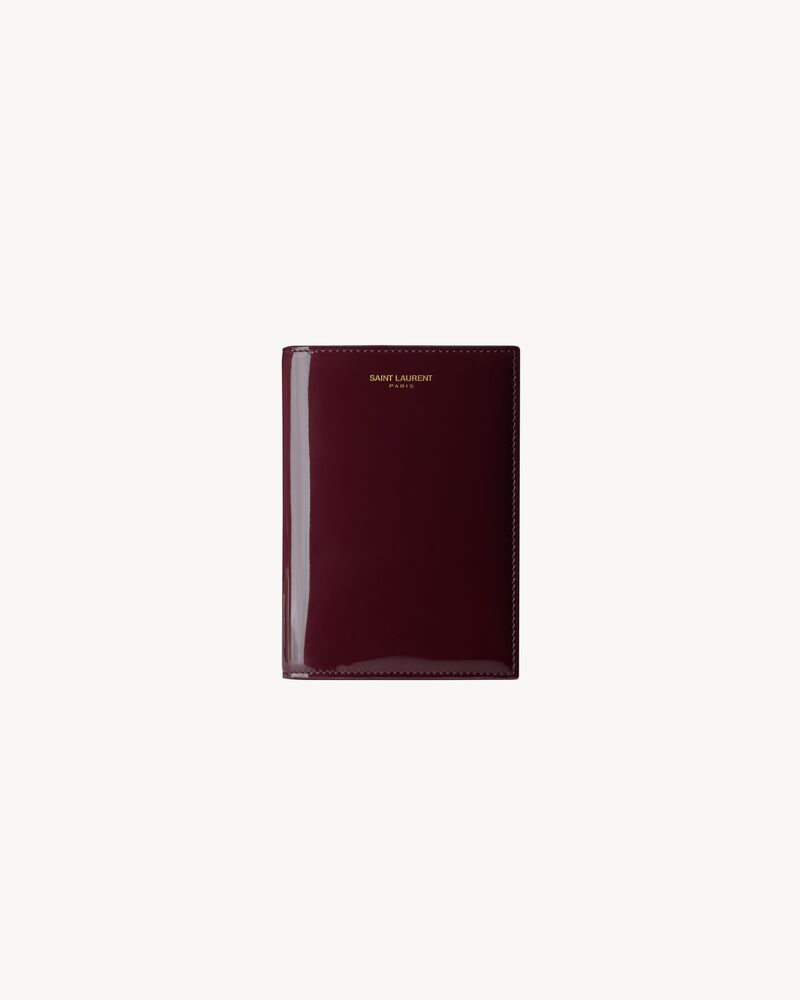 Saint Laurent SAINT LAURENT PARIS passport case in patent leather