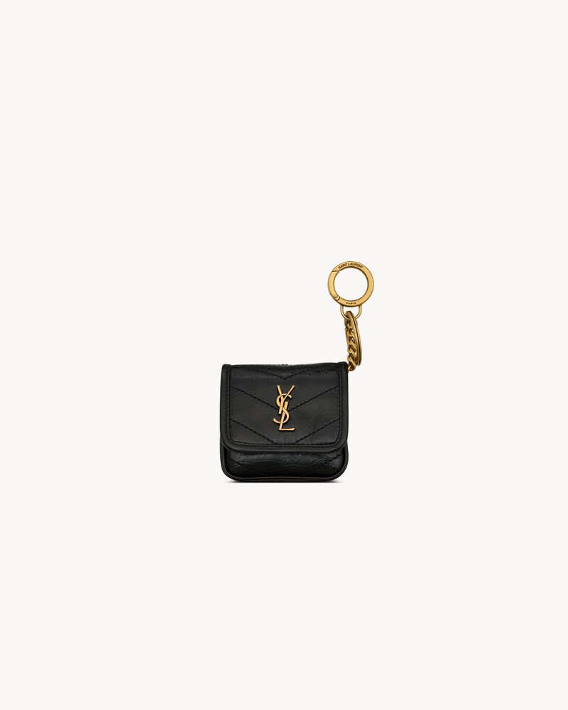 Saint Laurent NIKI AirPods case in vintage leather