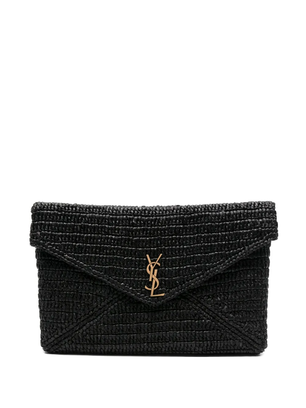 Saint Laurent clutch with logo plaque