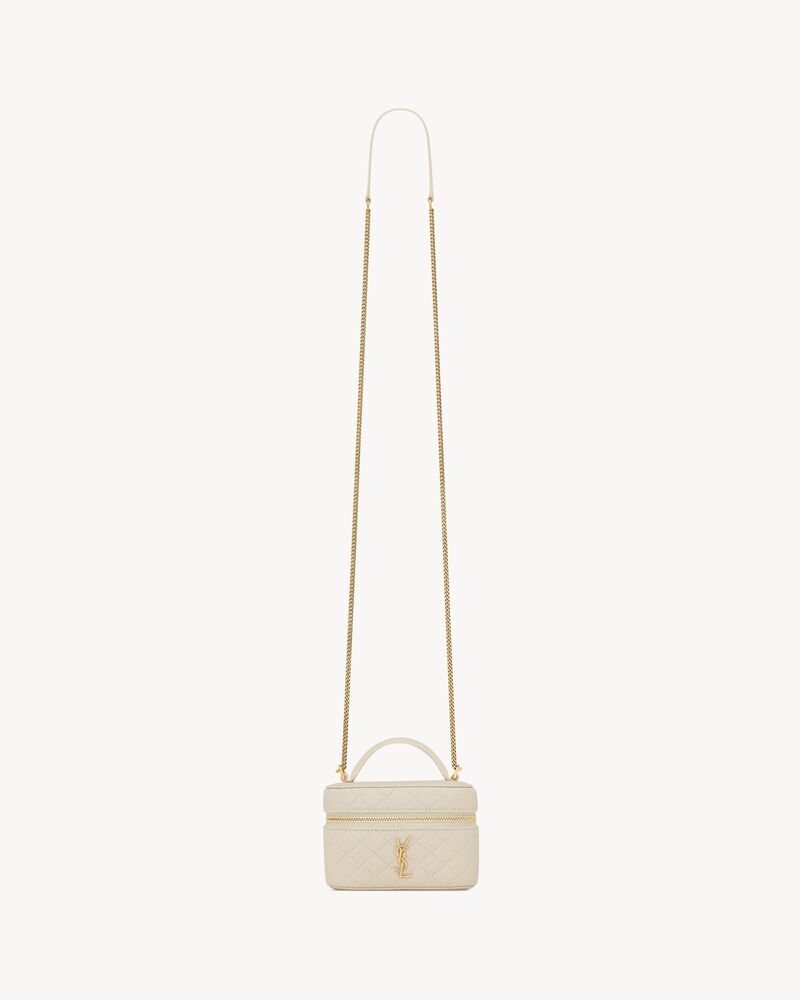 Saint Laurent GABY micro vanity bag in lambskin