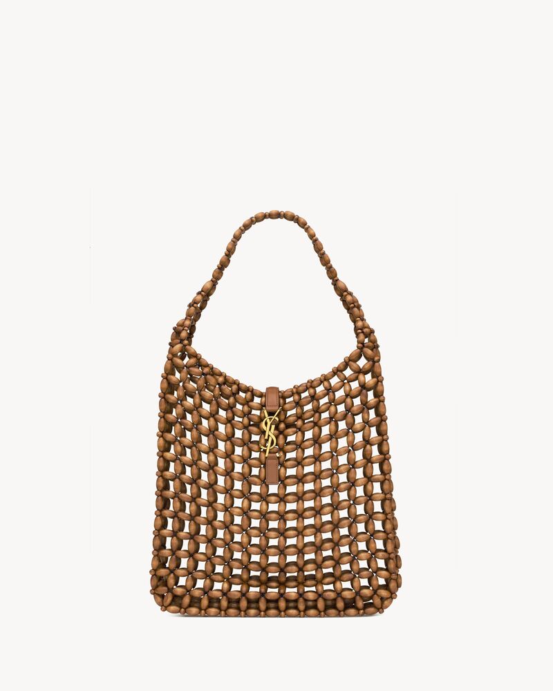 Saint Laurent LE 5 À 7 large in wood beads