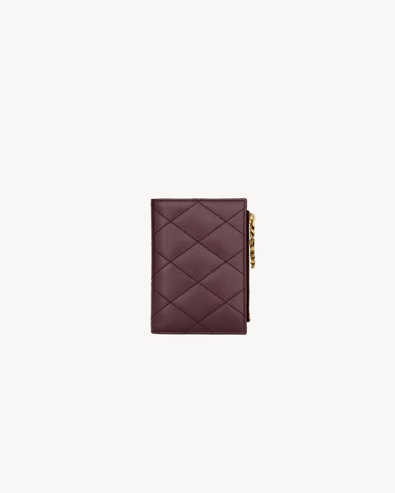 Saint Laurent CASSANDRE BIJOU bi-fold wallet in GRAIN DE POUDRE leather