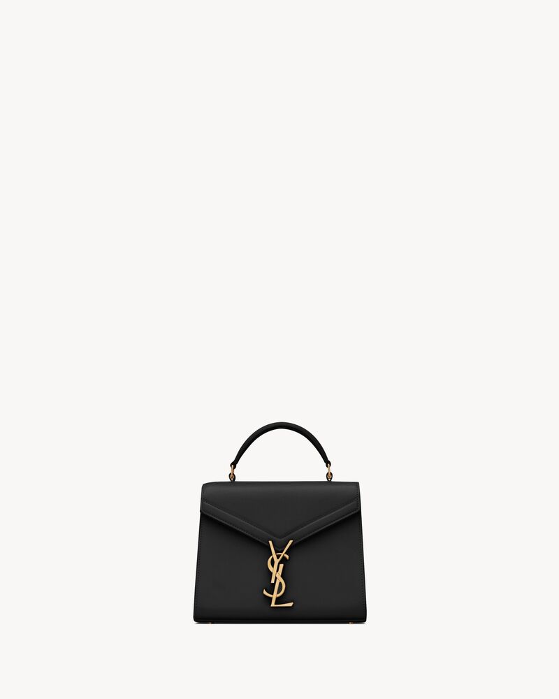 Saint Laurent CASSANDRA Mini top handle bag in grain de poudre embossed leather