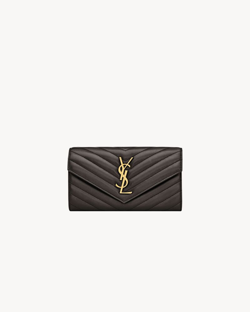 Saint Laurent CASSANDRE large flap wallet in lambskin