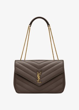 Saint Laurent Loulou Large shoulder bag van lamsleer