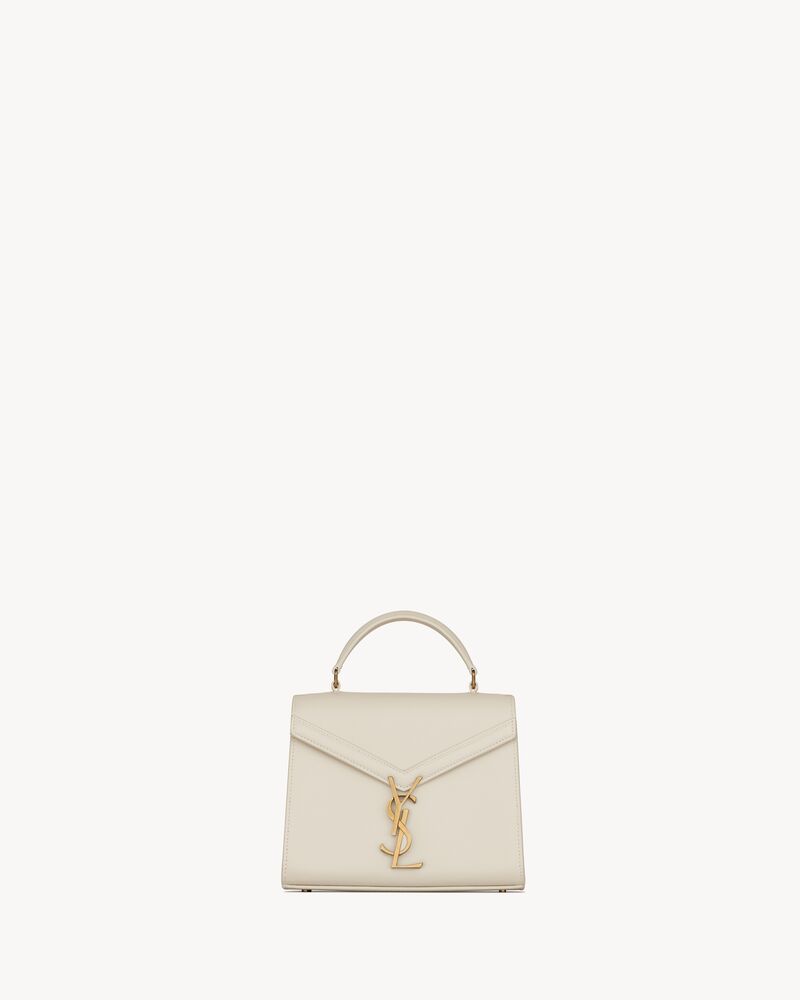 Saint Laurent CASSANDRA Mini top handle bag in grain de poudre embossed leather