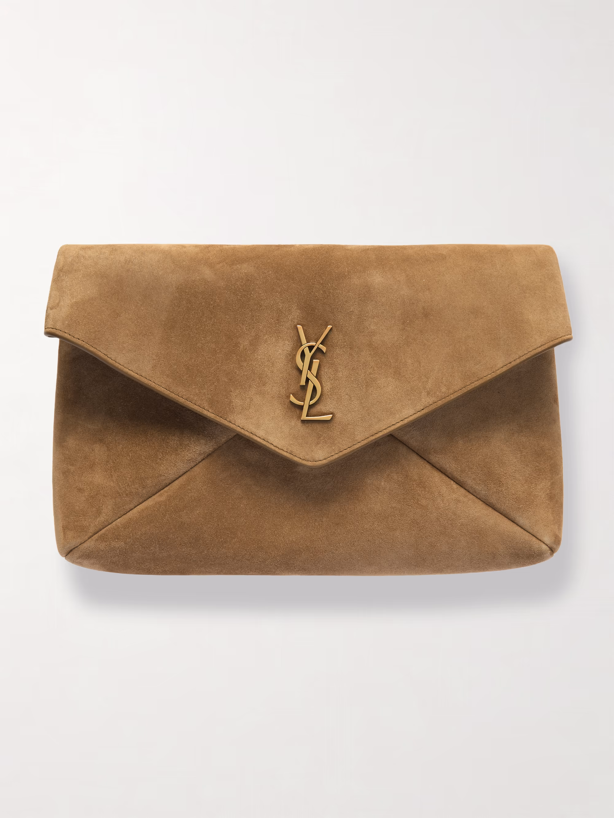 Saint Laurent Cassandre suede clutch