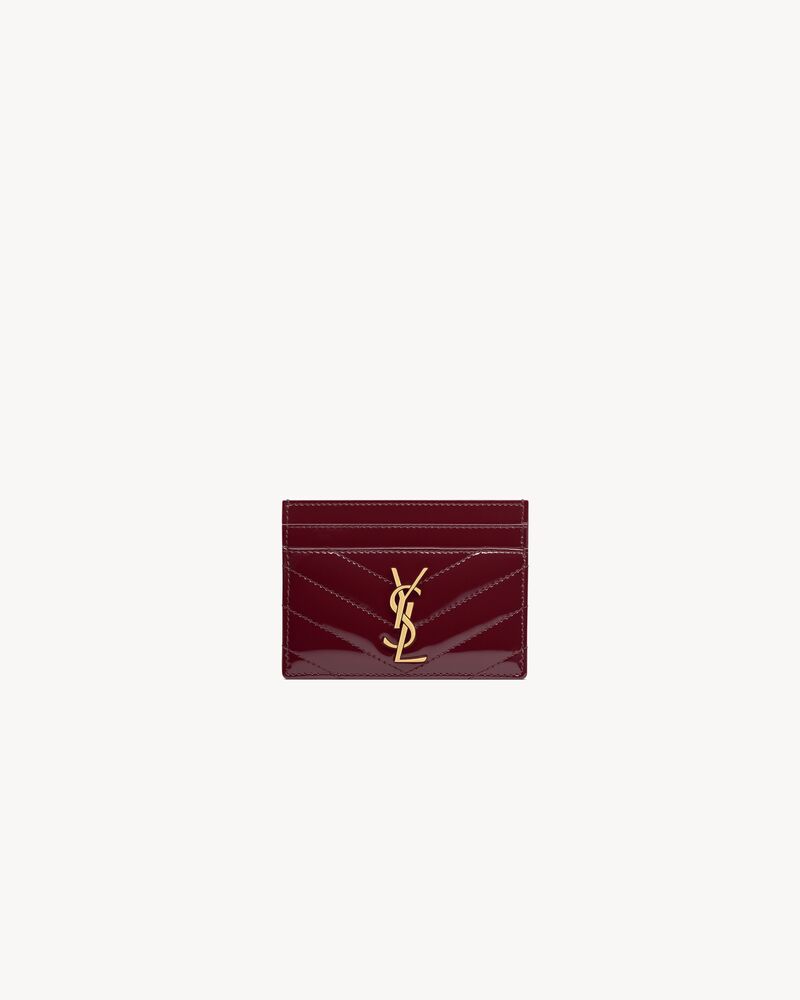 Saint Laurent CASSANDRE MATELASSÉ card case in patent leather