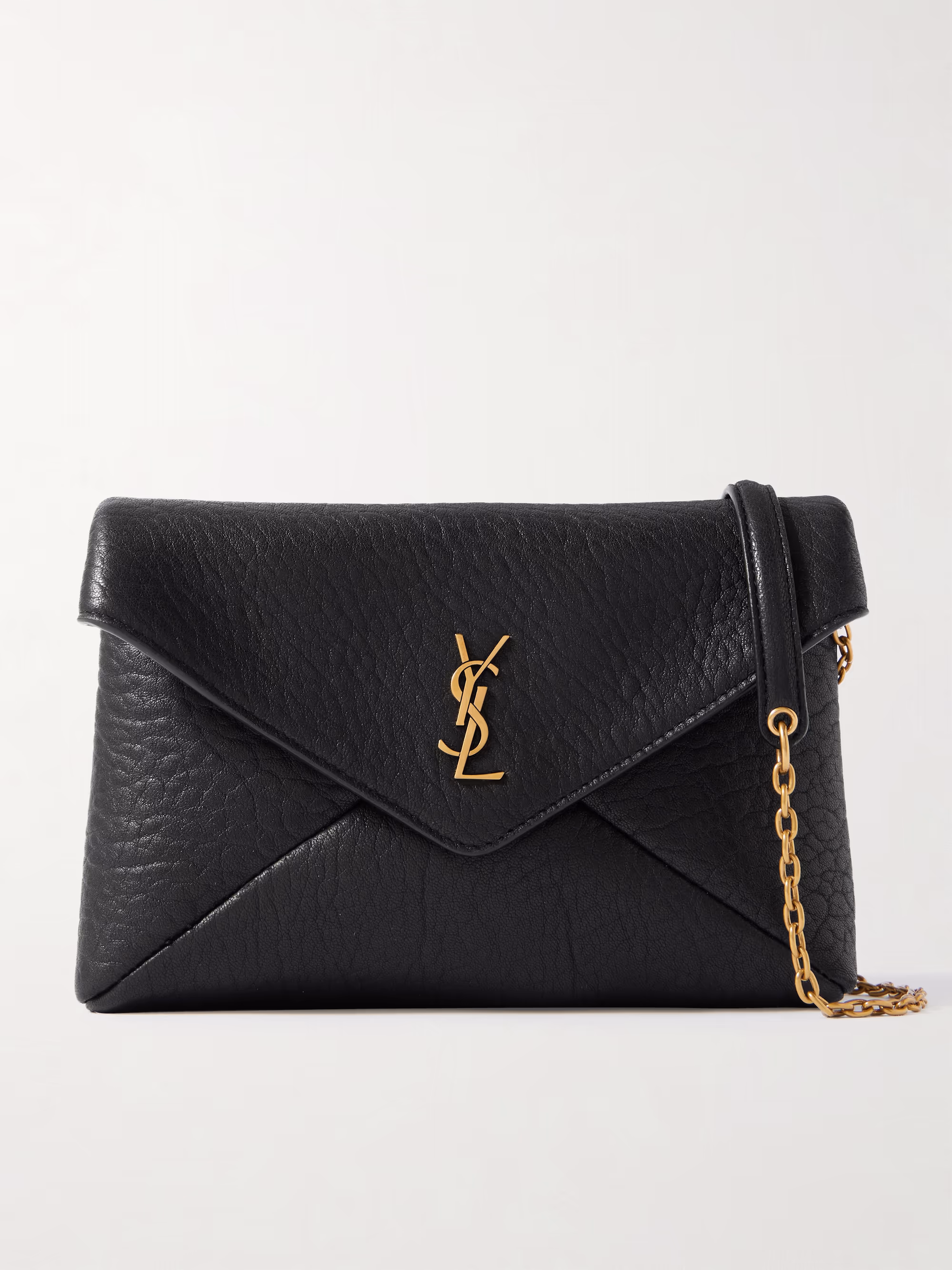Saint Laurent Cassandre textured-leather shoulder bag