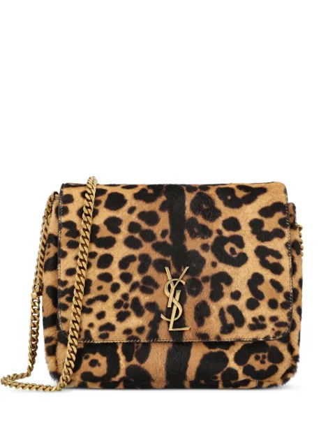 Saint Laurent Kate shoulder bag met dierenprint