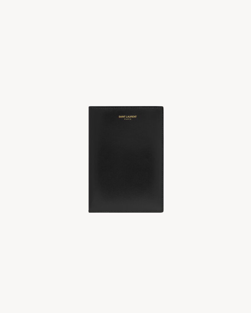 Saint Laurent SAINT LAURENT PARIS PASSPORT holder IN LACQUERED LEATHER