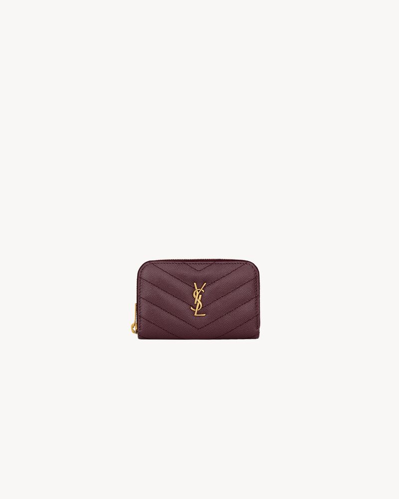 Saint Laurent CASSANDRE change purse in GRAIN DE POUDRE leather