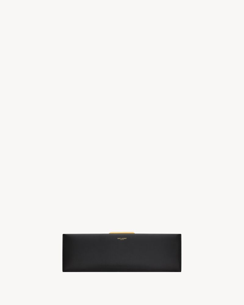 Saint Laurent MIDNIGHT large clutch in smooth leather