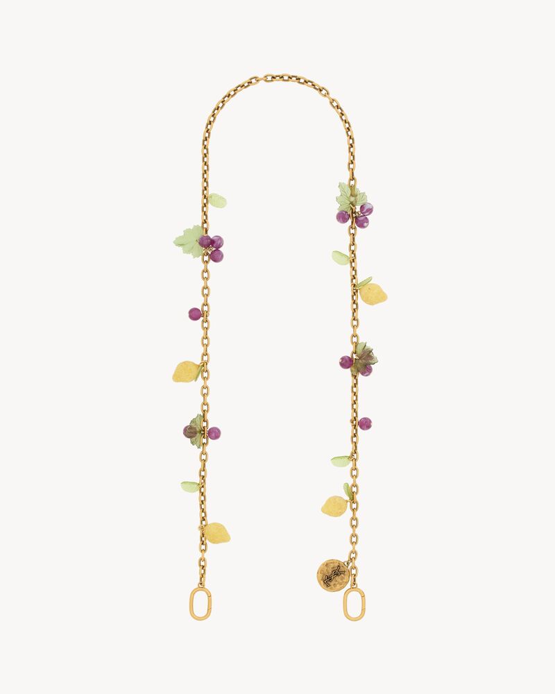 Saint Laurent lemon charms chain in resin