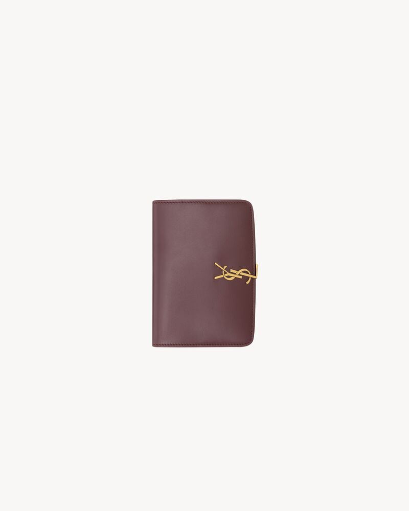 Saint Laurent VOLTAIRE passport case in BOX SAINT LAURENT