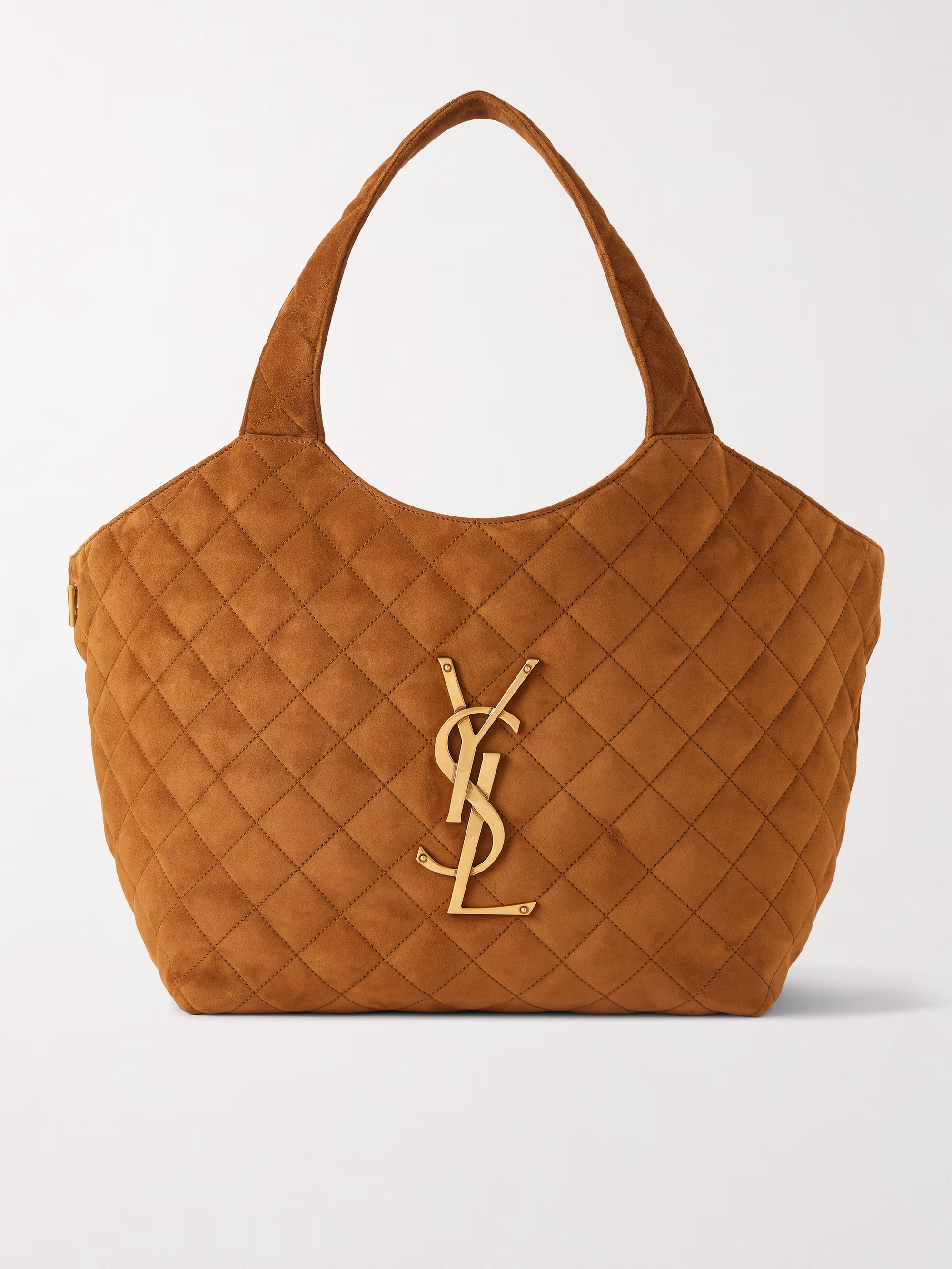 Saint Laurent Icare medium quilted suede tote