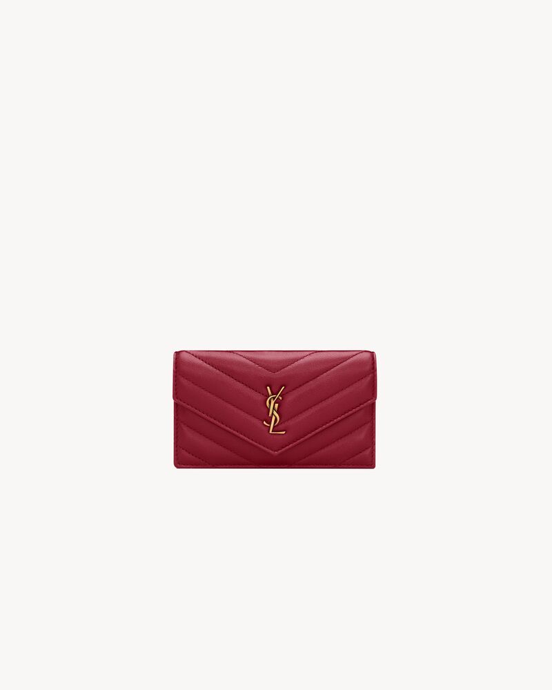 Saint Laurent CASSANDRE FRAGMENTS flap card case in lambskin