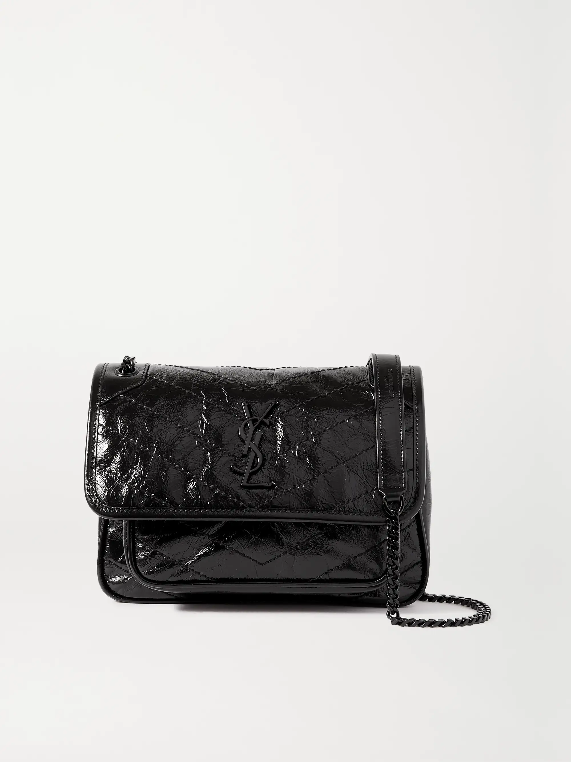 Saint Laurent Niki Baby quilted crinkled-leather shoulder bag