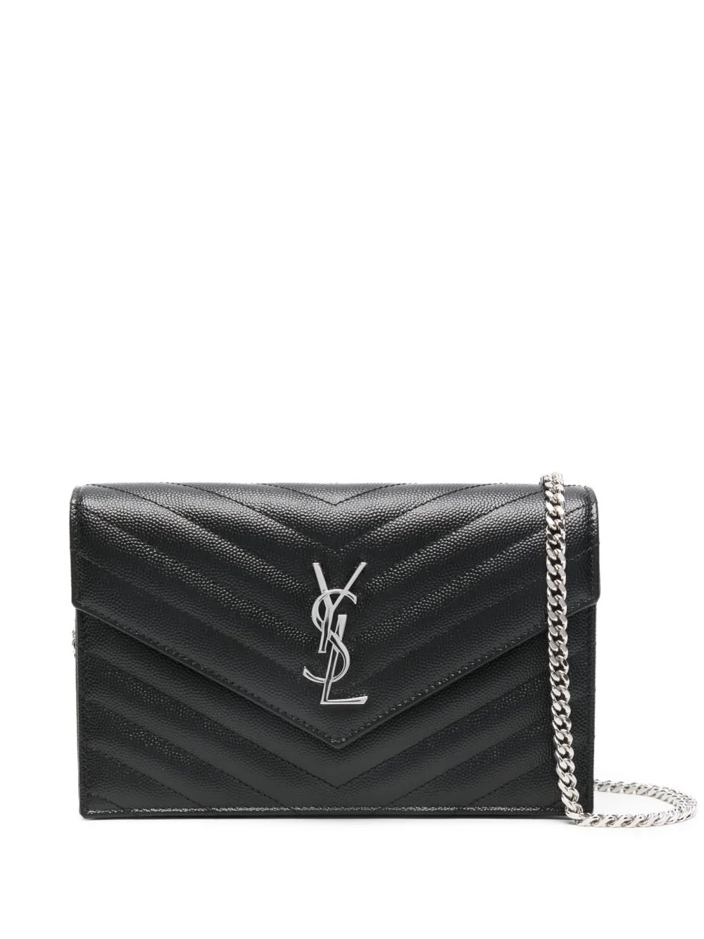 Saint Laurent clutch met chevron streep