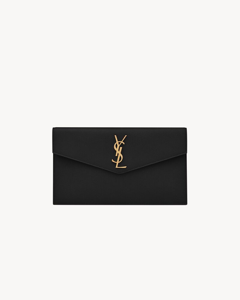 Saint Laurent UPTOWN pouch in grain de poudre leather