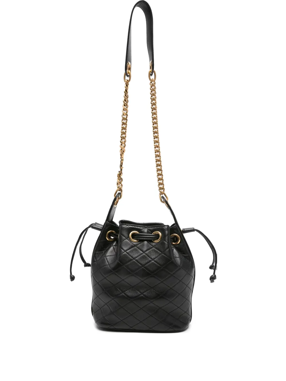 Saint Laurent Cassandre bucket bag met diamantpatroon