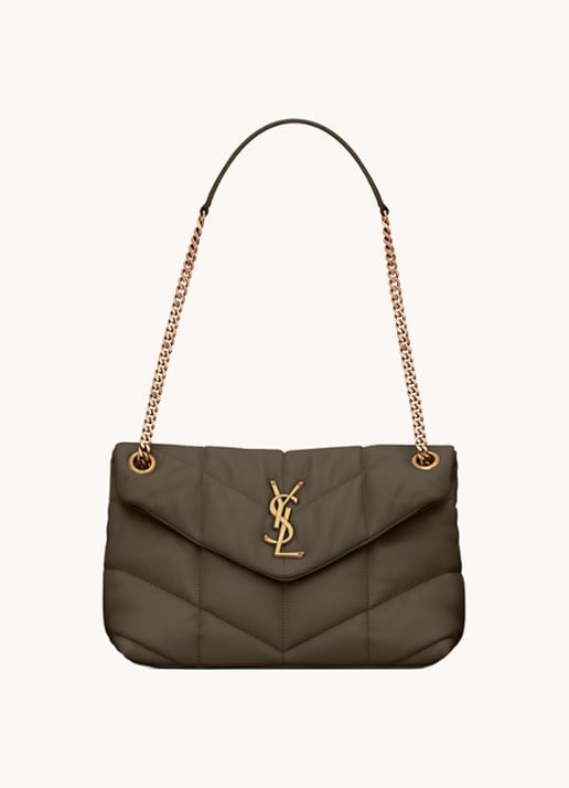 Saint Laurent Puffer Small shoulder bag van quilted lamsleer