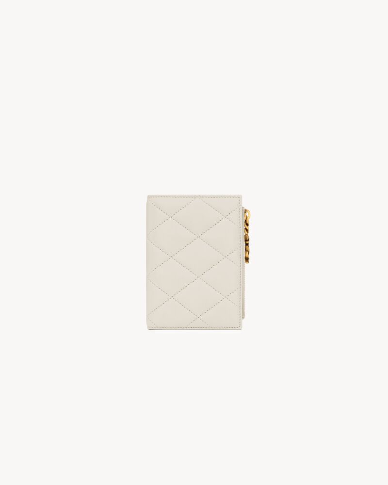 Saint Laurent CASSANDRE BIJOU bi-fold wallet in lambskin