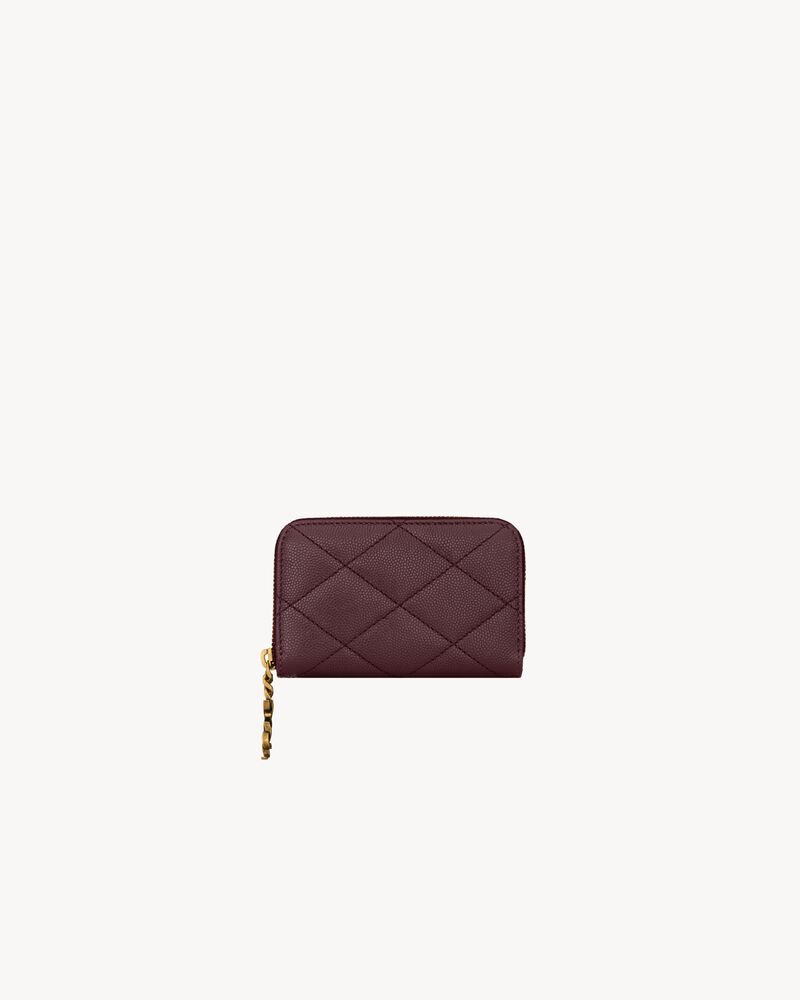 Saint Laurent CASSANDRE BIJOU change purse in GRAIN DE POUDRE leather
