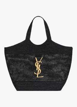 Saint Laurent Icare Maxi tote bag van raffia
