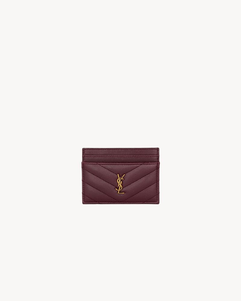 Saint Laurent CASSANDRE card case in GRAIN DE POUDRE leather