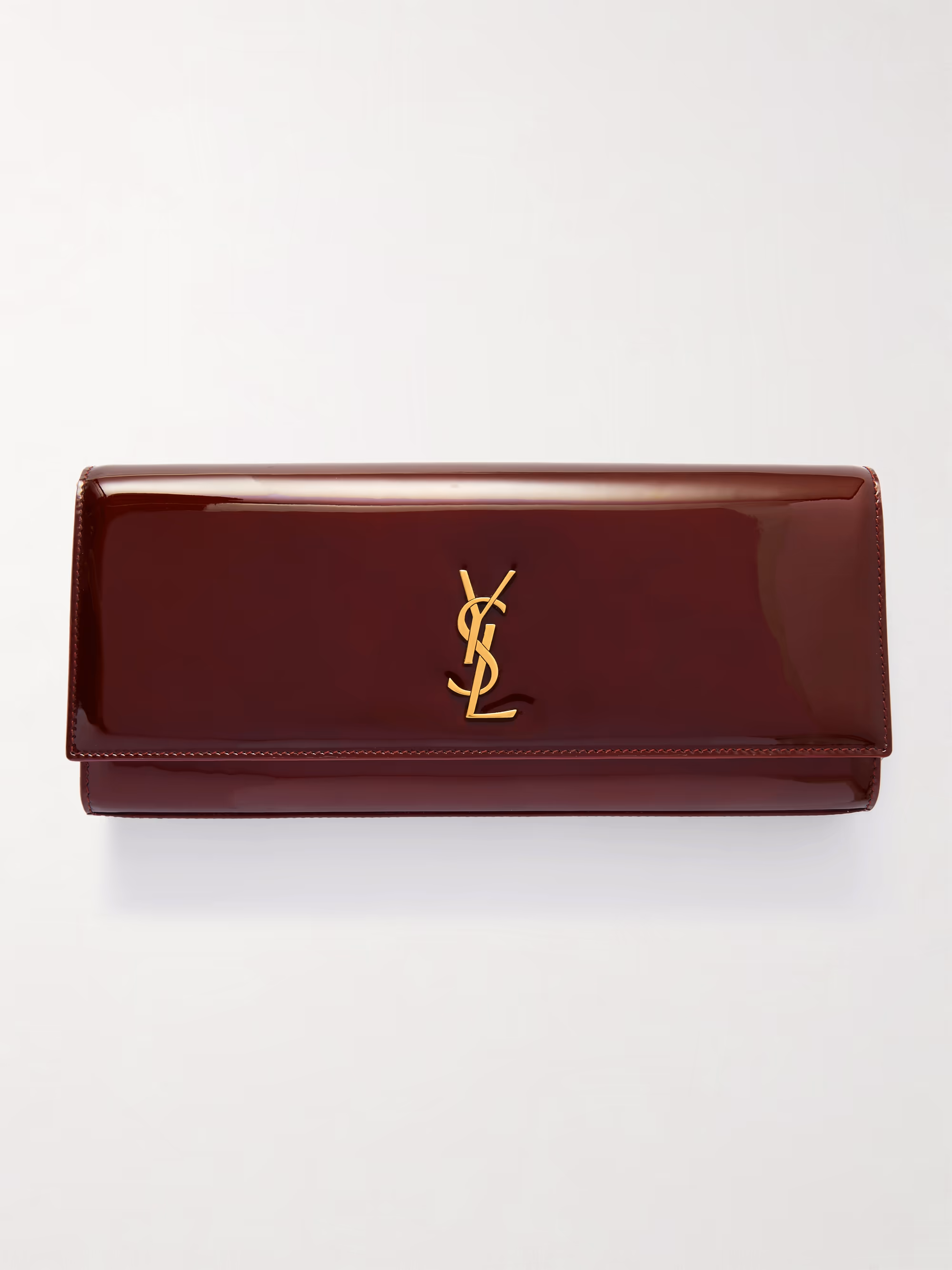 Saint Laurent Kate patent-leather clutch