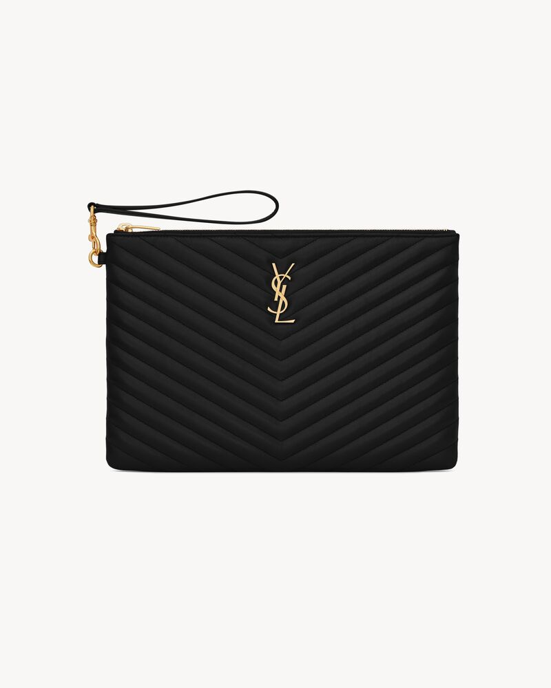 Saint Laurent CASSANDRE MATELASSÉ tablet pouch in leather