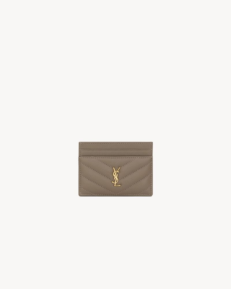 Saint Laurent CASSANDRE card case in GRAIN DE POUDRE leather