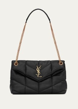 Saint Laurent Puffer Small shoulder bag van quilted lamsleer