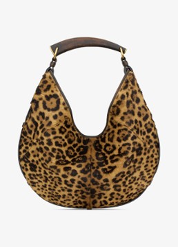 Saint Laurent Mombasa Medium shoulder bag van kalfsleer met ponyhair