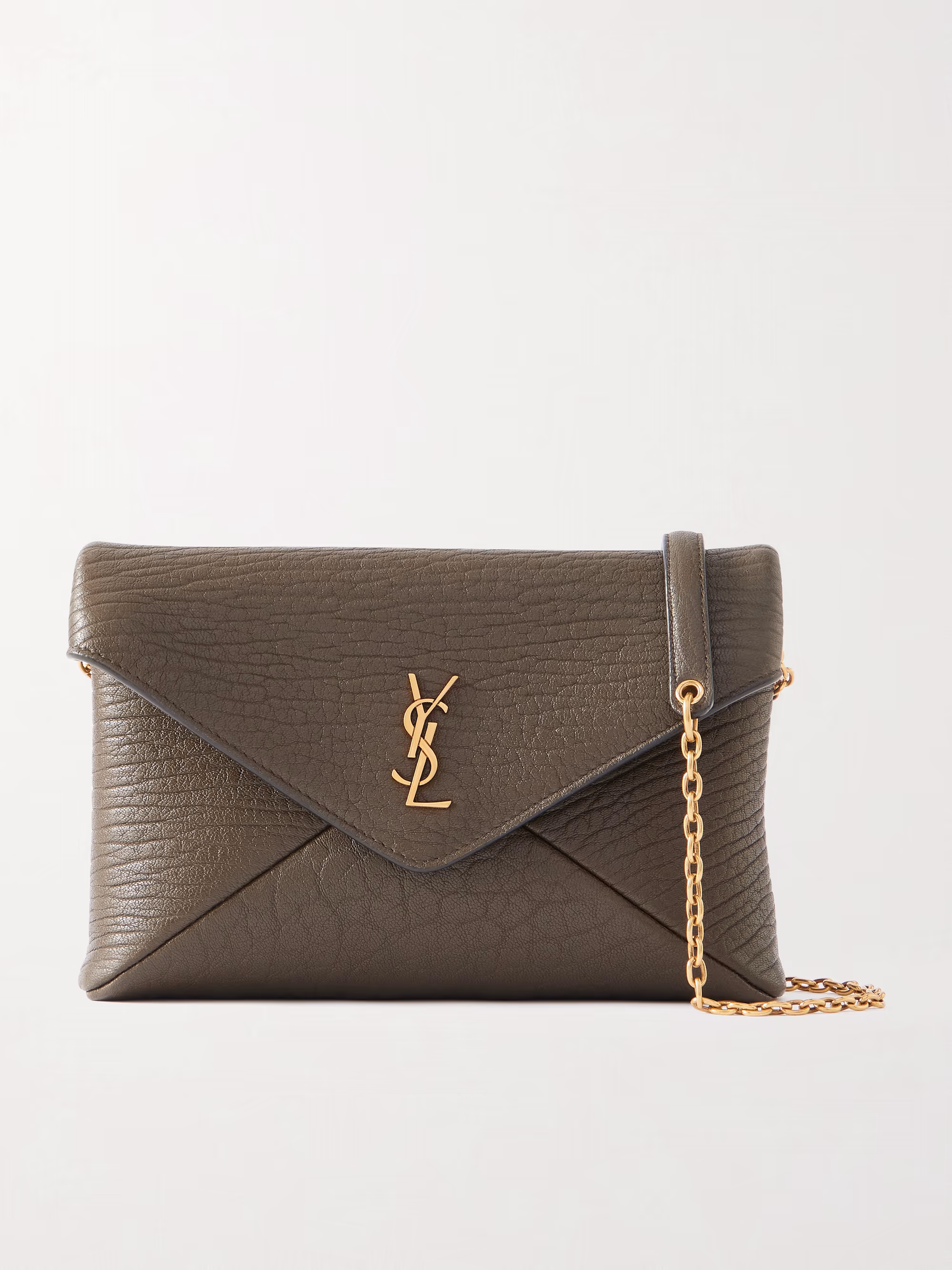 Saint Laurent Cassandre textured-leather shoulder bag