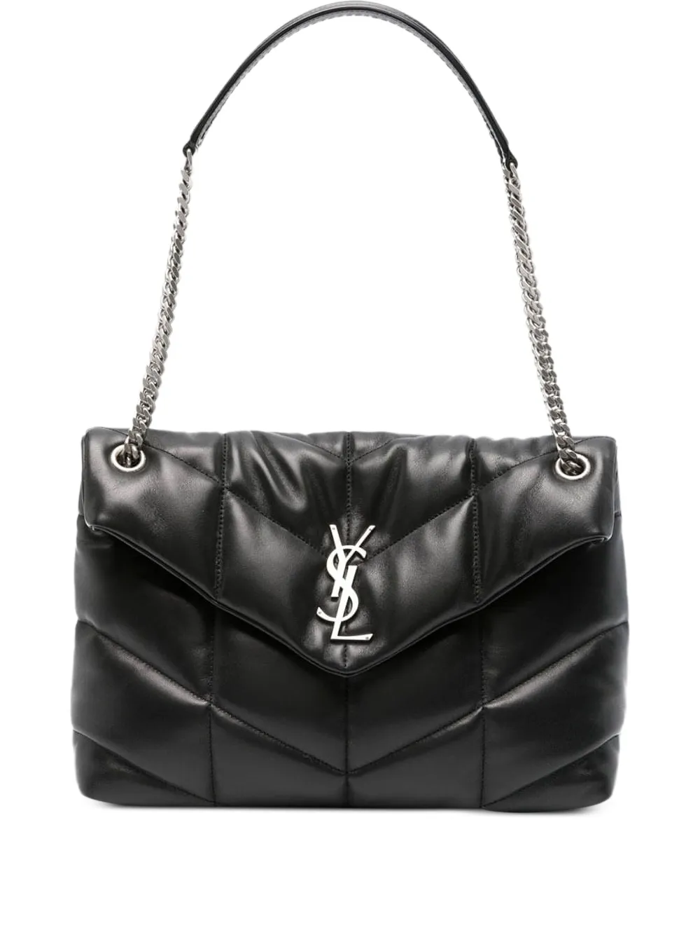 Saint Laurent Loulou quilted shoulder bag with chevron logo