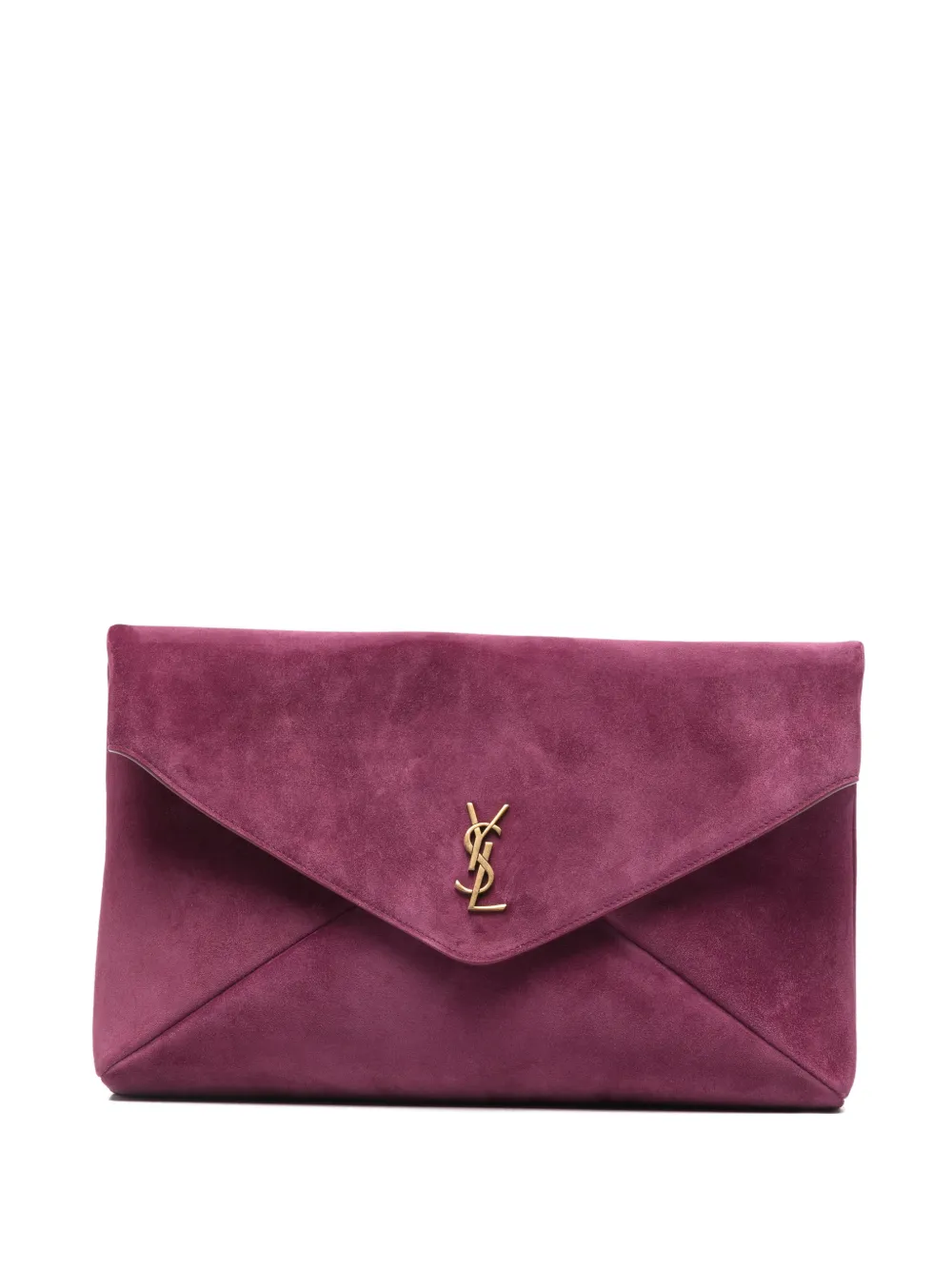 Saint Laurent clutch with logo plaque