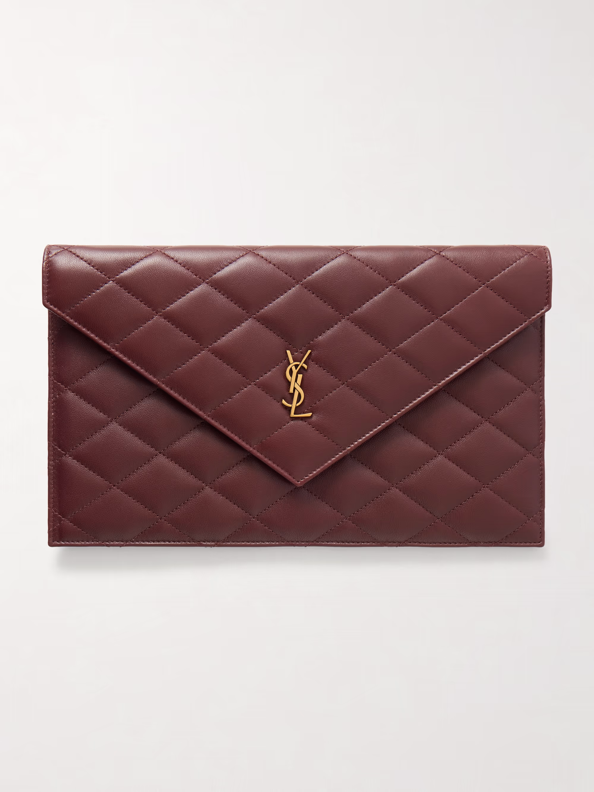 Saint Laurent Matelassé leather clutch bag