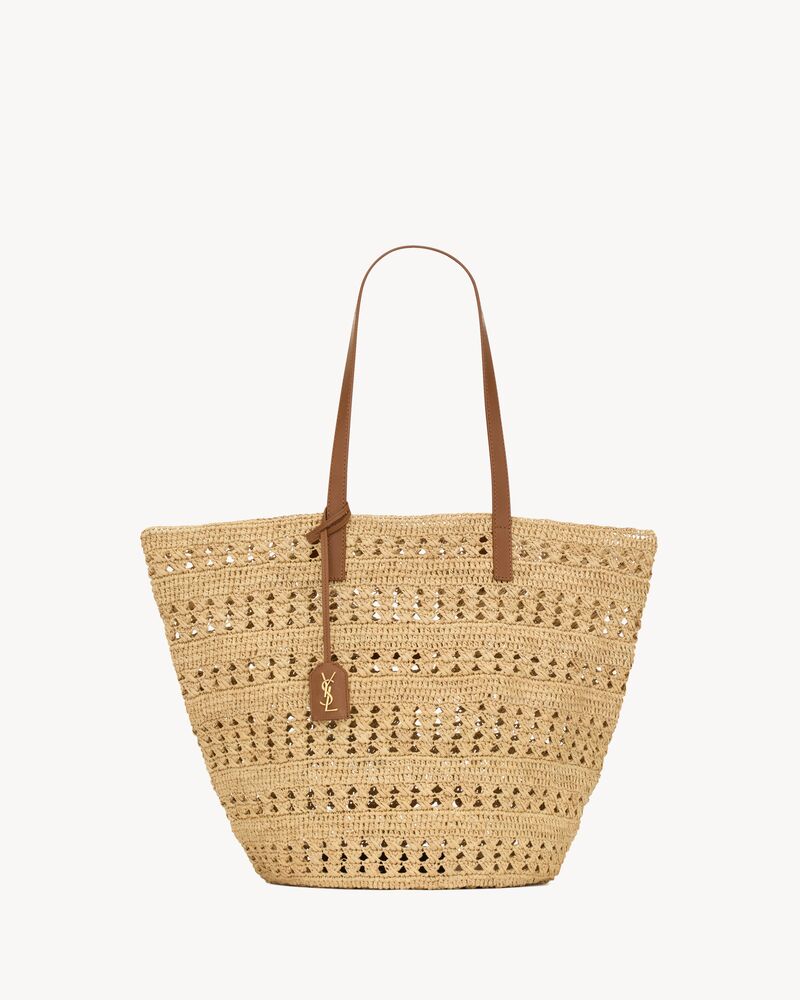 Saint Laurent PANIER Medium bag in raffia