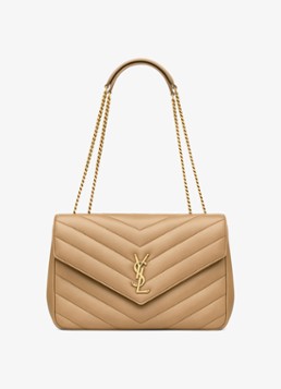 Saint Laurent Loulou Large shoulder bag van lamsleer