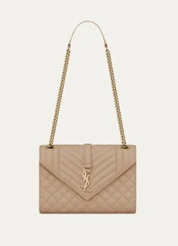 Saint Laurent Envelope Medium shoulder bag van kalfsleer