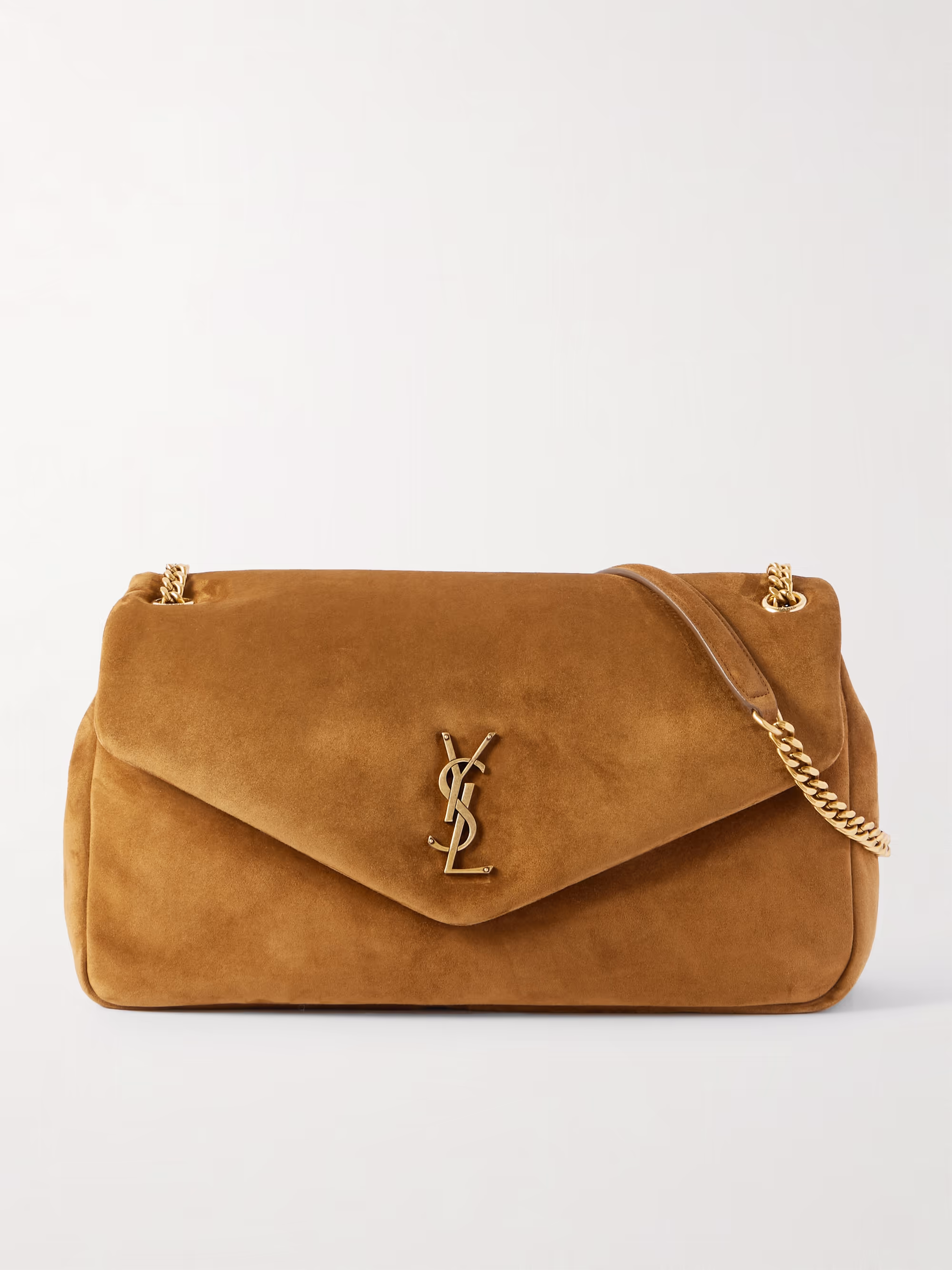 Saint Laurent Calypso large padded suede shoulder bag